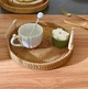 Поднос круглый плетеный с ручками Wood 22см - изображение 4