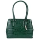 Зелёная женская кожаная сумка формата А4 Ashwood C54 Green - изображение 1