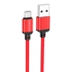 Кабель заряджання BOROFONE BX87 Sharp USB - Micro USB (2.4A) (1M) Червоний - зображення 1