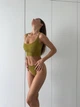 Женский комплект нижнего белья без косточек Нейлон L Зелёный (do2473/4) - изображение 6