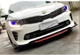 Пластиковая губа на бампер Kia K5 молдинг бампера юбка универсальная черная. - изображение 12