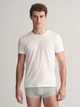 Набор футболок нательных мужских хлопковых GANT C-Neck T-Shirt 2-Pack 900002008-111 S 2 шт Белый/Черный (7325707122408) - изображение 5