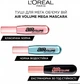 Тушь для ресниц L'Oreal Paris Air Volume Mega Mascara стойкая Экстрачерная 9.4 мл (30160903) - изображение 5