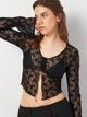 Топ женский H&M 1095318_круж XL Черный (KAY2000001533154)_Дубль - изображение 4