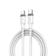 Кабель XO PD Type-C to Type-C NB208B Liquid Silicone 60W 1m White - изображение 1