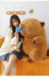 Игрушки Капибара с Соплею Плюшевая Обнимашка Мягкая My Kigu Антистресс Коричневый Большая 80 см (9065) - изображение 3