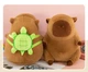 Игрушки Капибара с Рюкзаком Черепашка Плюшевая Обнимашка Мягкая My Kigu Антистресс Коричневый 40 см (9066) - изображение 4