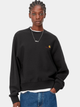 Bluza damska bez kaptura Carhartt WIP American Script Sweatshirt W I033649-89XX XS Czarna (4064958867159) - obraz 1