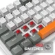 Ультракомпактна MAMBASNAKE K3 Pro Mini дротова 98-клавішна механічна клавіатура з RGB, спіральний кабель USB Type-C, металевий авіаційний пружинний роз’єм TPU. Червоні світчі. Колір - Білий. Розкладка ( ENG - UA) - зображення 7