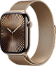 Smartwatch Apple Watch Series 10 GPS + Cellular 46mm Gold Titanium Case with Gold Milanese Loop - S/M (MC7T4) - obraz 1