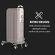 Масляный обогреватель Klarstein Thermaxx Retroheat 2000вт Белый - изображение 3