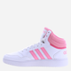 Tenisówki młodzieżowe dla dziewczynki adidas Hoops 3.0 Mid K IG3716 38.5 Biały/Różowy (4066759017030) - obraz 2