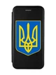 Чехол-книжка с рисунком на iPhone X/Xs :: Черный :: Тризуб Украина (принт 256) - изображение 1
