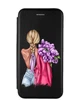 Чохол-книжка з малюнком на iPhone 7 Plus/8 Plus :: Чорний :: Дівчина з бузком (принт 7) - зображення 1