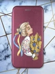 Чохол-книжка з малюнком для iPhone 11 Бордовий :: Українка з колосками (принт 173) - зображення 1