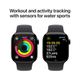 Smartwatch Apple Watch Series 10 GPS + Cellular 42mm Jet Black Aluminium Case with Black Sport Band - S/M (MWX63) - obraz 5