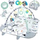 Развивающий интерактивный коврик Ricokids Boho 3в1 с дугами и игрушками 100×110 см. Польша - изображение 1