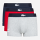 Набор трусов шортов мужских хлопковых Lacoste 5H1803-W34 S 3 шт Navy Blue/Silver Chine/Red (3617072882570) - изображение 1