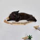 Полка для кота на стену. Настенная кровать для кота с подушкой. Цвет натуральное дерево - изображение 4