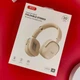 Беспроводные наушники Bluetooth женские полноразмерные накладные для телефона с микрофоном бежевые на голову блютуз XO Scarlet Metal - изображение 8