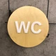 Табличка wc 15x15cм 3мм + арикл белый - изображение 1