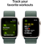 Smartwatch Apple Watch SE (2024) GPS + Cellular 44mm Starlight Aluminium Case with Lake Green Sport Loop (MXGV3) - obraz 6