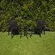 Набір садової меблів Gardlov 23461 Black — стіл 60×60×69,5 см + 2 складні крісла, скляна стільниця, Польща - зображення 2