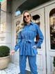 Fashions • Жіночий вельветовий костюм Лойд Fashions 50-52 джинс (1015-бу) - зображення 2