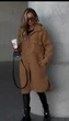 БЕЗ БРЕНДУ • Женский удлиненный кардиган Jess Fashions 50-52 коричневый (#488-ел) - изображение 3