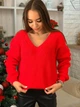 Fashions • Свитер оверсайз Крис Fashions 44-52 красный (0375) - изображение 1
