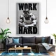 Картина на холсте для интерьера 50х70см - Арнольд Шварцнегер Work Hard - изображение 5
