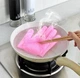 Силиконовые перчатки со щеткой CleansGlove, розовые - изображение 11