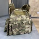 Плитоноска с подсумками - 6 шт, Мультикам, Cordura 1000D, образца НАТО, с системой Molle, Yakeda VT-6031 - изображение 3