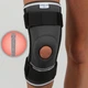 Бандаж на колено с 4-ма спиральными ребрами и ремнями Orthopoint REF-103 наколенник для спорта, Размер L - изображение 1