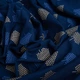 Ткань костюмная под лен с напылением дерева т/синя 4647582 - изображение 2