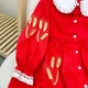 Ошатна сукня для дівчинки Family Tradition сатин з вишивкою 80 см червоний Святковий день - зображення 4