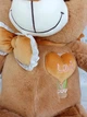 Плед - м'яка іграшка Мишка Love рудий 3 в 1 Мітки: Тет-а-Тет 110х160 см Мікрофібра ТТПі-19 - зображення 2