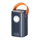 Повербанк REMAX RPP-100 60000 mAh 100W для ноутбука зі швидкою зарядкою / ліхтариком та дисплеєм 3xUSB Blue - изображение 1