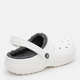 Chodaki damskie ocieplane Crocs Classic Lined Clog 203591-10M 37-38 (M5/W7) Białe (0191448251304) - obraz 4