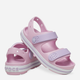 Sandały dziecięce dla dziewczynki ortopedyczne Crocs Crocband Cruiser Sandal T Kids 209424-84I 25-26 (C9) Różowe (0196265604760) - obraz 3