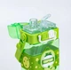 Бутылка для воды Happy Life Bear 500 мл с пластиковой трубочкой с герметичной крышкой и ремешком Зеленый - изображение 8