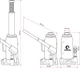 Домкрат гидравлический Intertool 2 т 158-308 мм в кейсе одноштоковый бутылочный вертикальный автомобильный (000016016) - изображение 3
