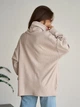 Свитер зимний оверсайз женский ISSA PLUS 13621 XL Бежевый (issa2007682627738) - изображение 2
