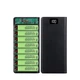 Корпус портативна зарядка Power Bank 8х18650 чорна - зображення 2