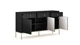 Комод myAMI NOVA II 3D3S 154 з 3 двери и 3 ящика на ножках, чорный/золото, арт.7287 - изображение 2