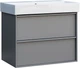 Тумба подвесная DEVIT Quadra 70 c умывальником 083070G серая матовая - изображение 1