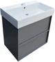 Тумба подвесная DEVIT Quadra 60 c умывальником 083060G серая матовая - изображение 3