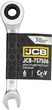 Комбінований ключ JCB короткий з тріскачкою 6 мм (JCB-757S06) (СТ-00163187) - зображення 1