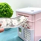 Сейф-копилка Банковский терминал с кодовым замком отпечаток затягивает купюры звук подсветка от аккамулятора Розовый Вид2 (MK5398) - изображение 2
