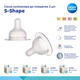 Соска силіконова Canpol babies до пляшечки S-Shape M повільна 2 шт (59/892) - зображення 5